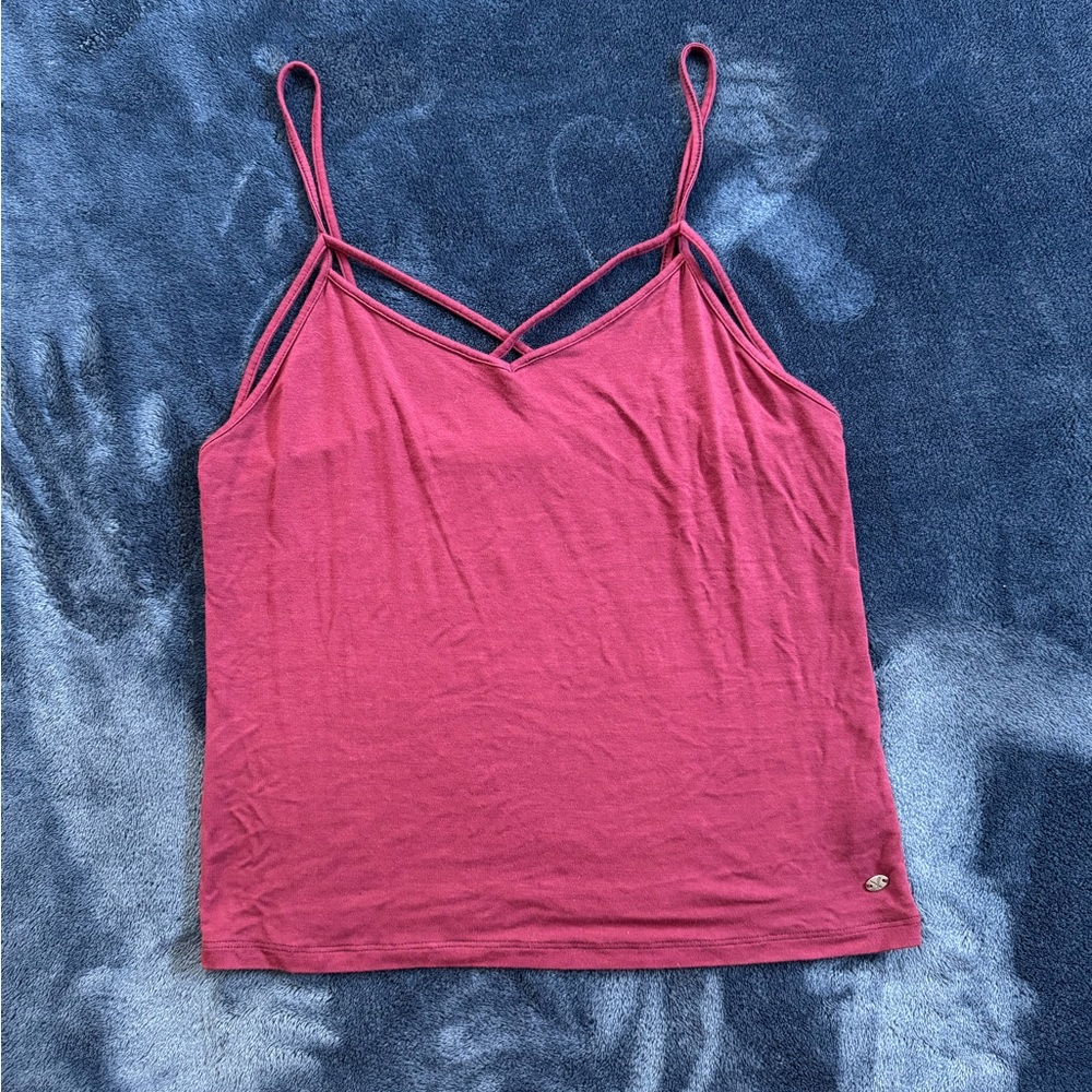 AMERICAN EAGLE OUTFITTERS WOMEN’S RED SOFT AND SEXY TANK USED GOOD SZ M